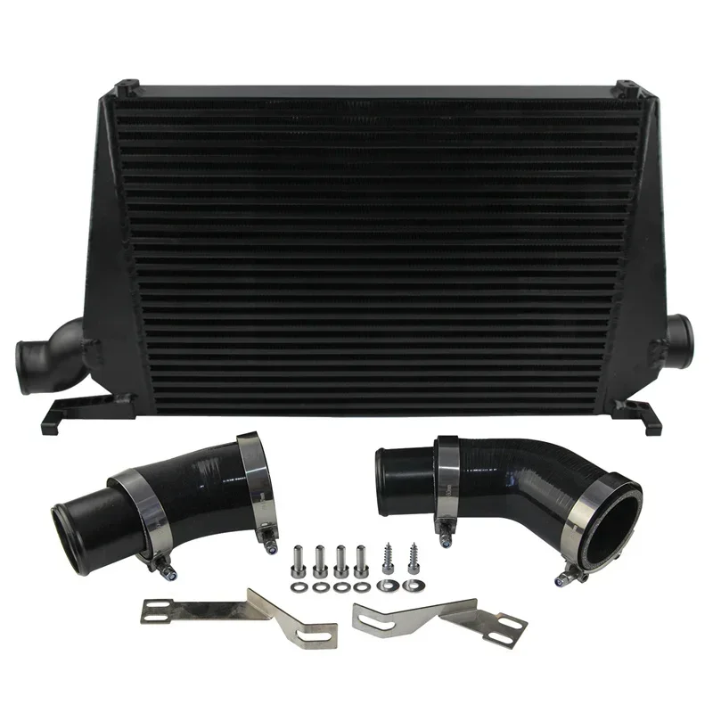 Black Front Mount Uprated Intercooler Kit Fit For Audi B9 S4 A4 2.0 TFSI S5 3.0TFSI V6 SQ5  2015+