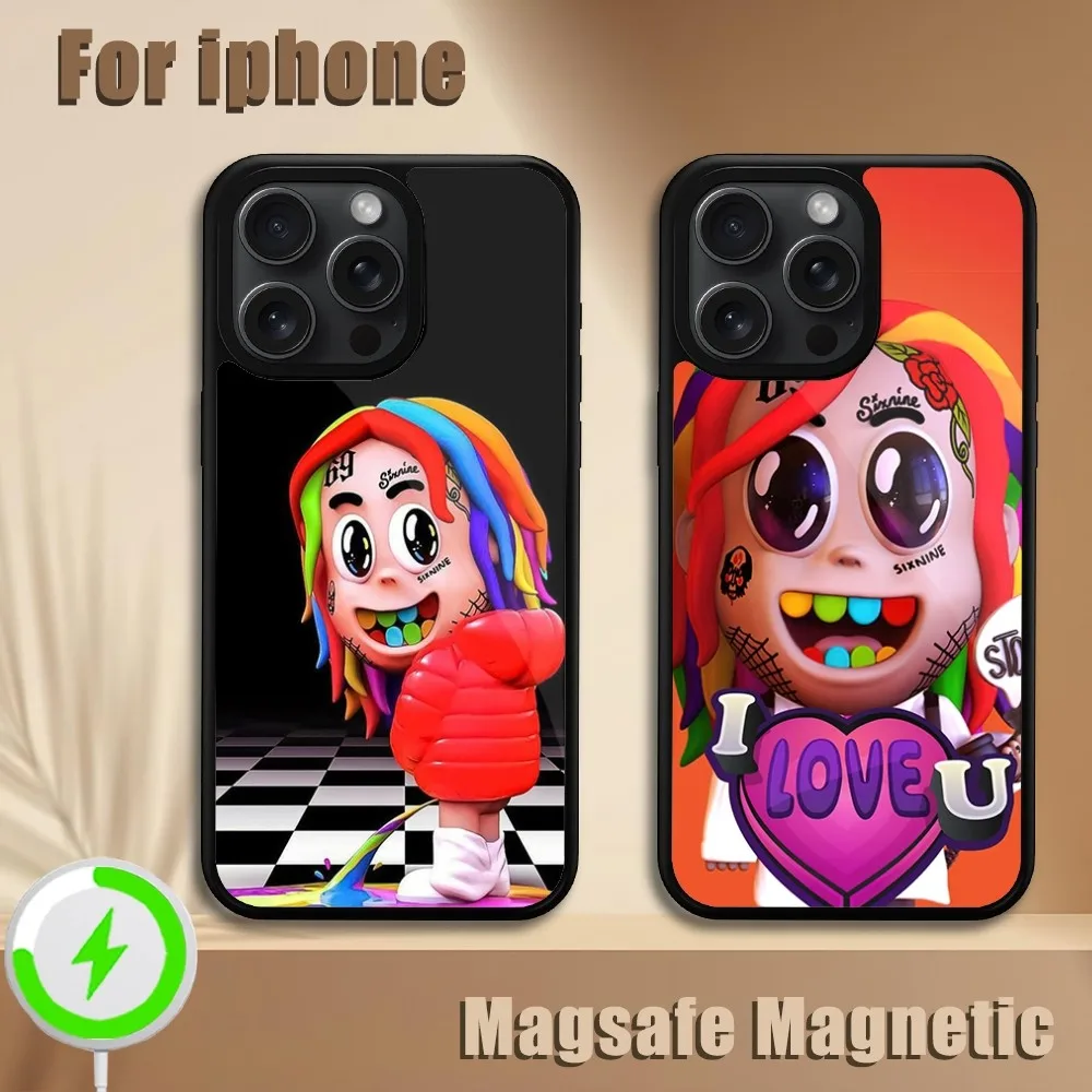 Rapper 6ix9ine  Phone Case For iPhone 11 12 13 14 15 Plus Pro Max Magsafe Magnetic Wireless Charging Cover