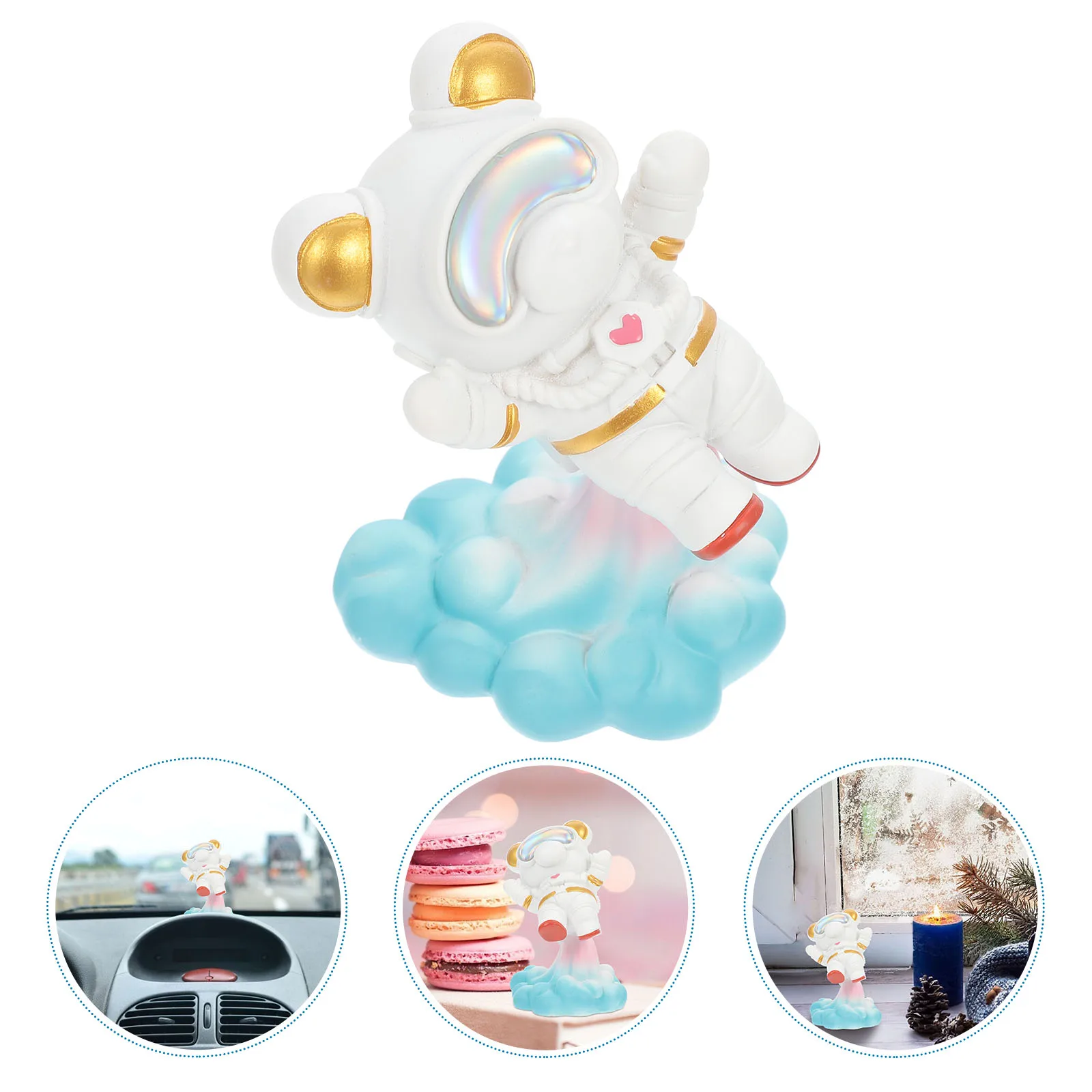

Space Birthday Decorations Outer Figurine Astronaut Cute Bear Desktop Resin