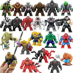 Marvel Super Heroes Building Blocks, Vingadores, Hulk, Homem de Ferro, Venom, Pantera Negra, Grandes Figuras de Ação, Reúne Brinquedos, Presente