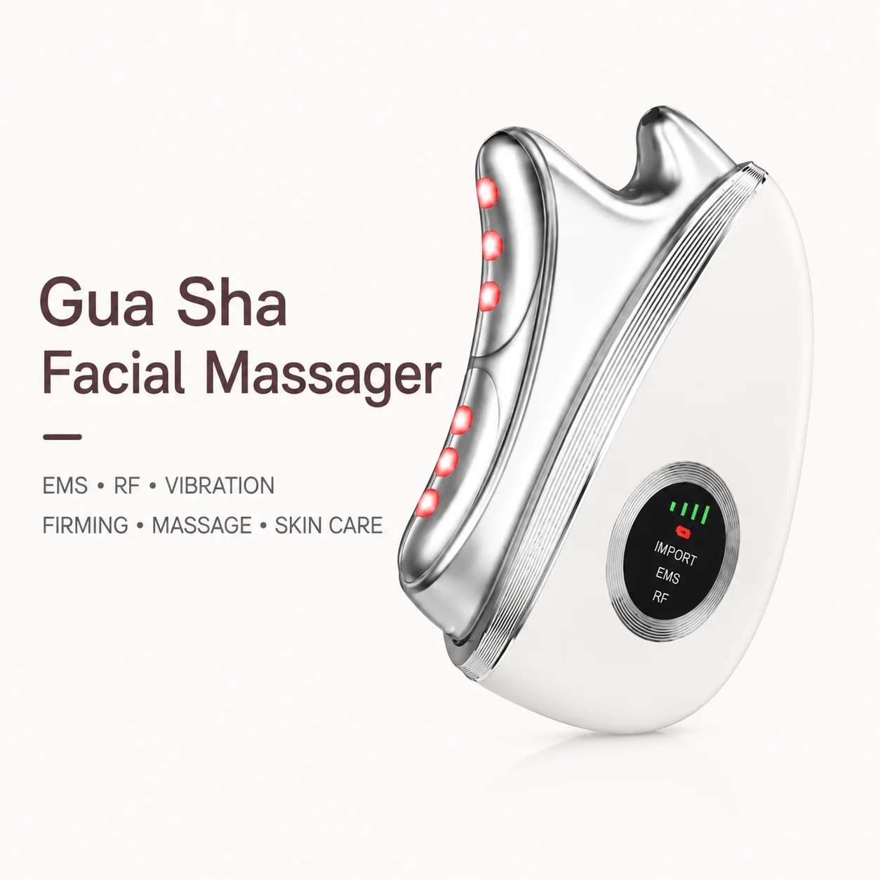 Electric Gua Sha Facial Massager with EMS RF LED Vibration Face Lifting Skin Tightening Anti Aging Beauty Device Skin Care Tool
