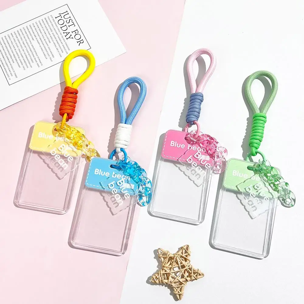 INS Acrylic Transparent Card Sleeve Idol Gu Card Storage Access Control Small Card Holder Hard Shell Double Card Protective Case