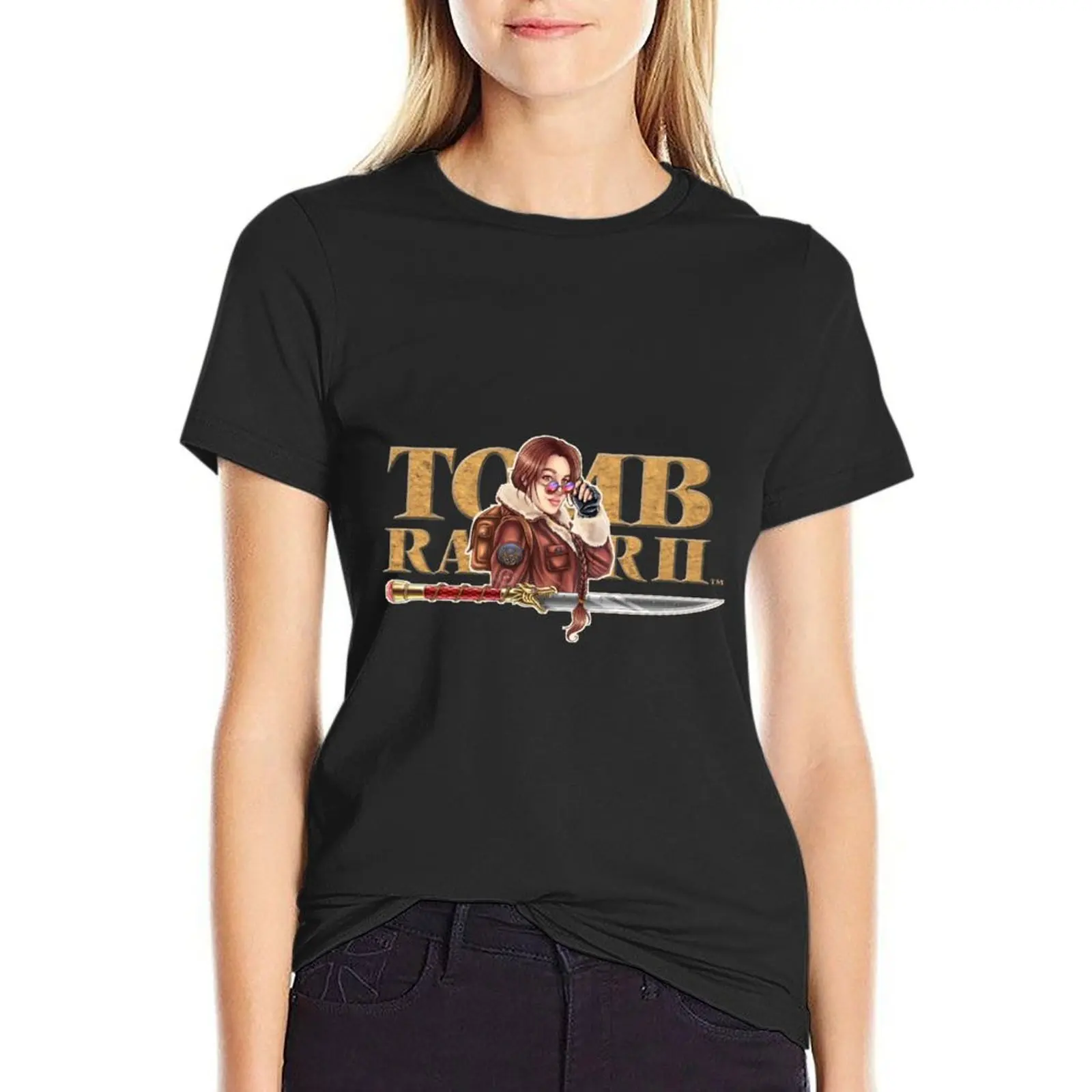 

Tomb Raider 80s T-Shirt blacks customs design your own plus sizes quick drying graphic t-shirts for Women
