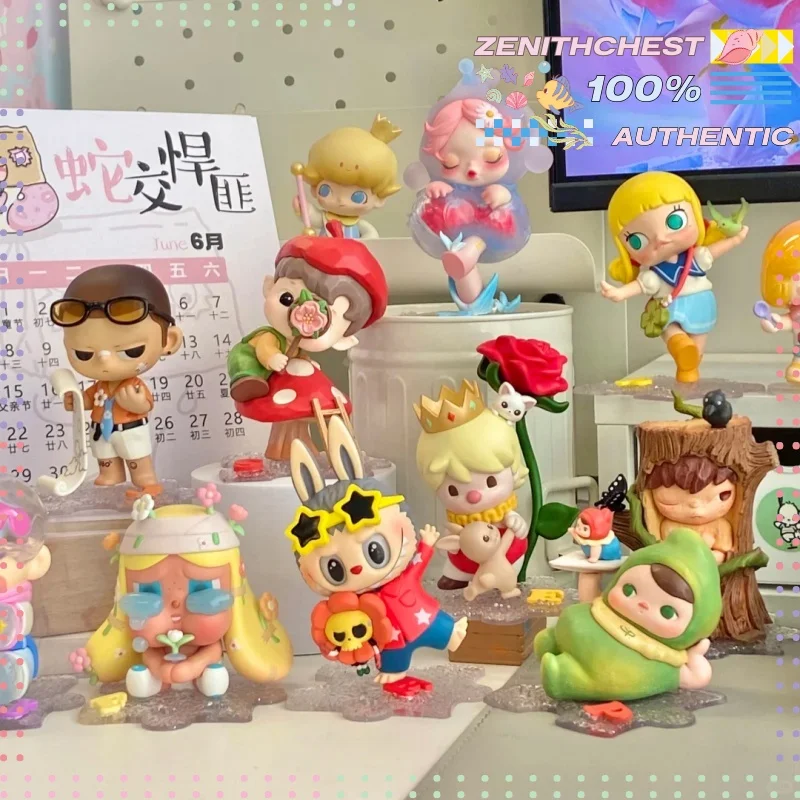 

Authentic POPMART Hand In Hand Series Mystery Box Vinyl Face Blind Box Intersting Action Doll For Desktop Decoration And Gifting