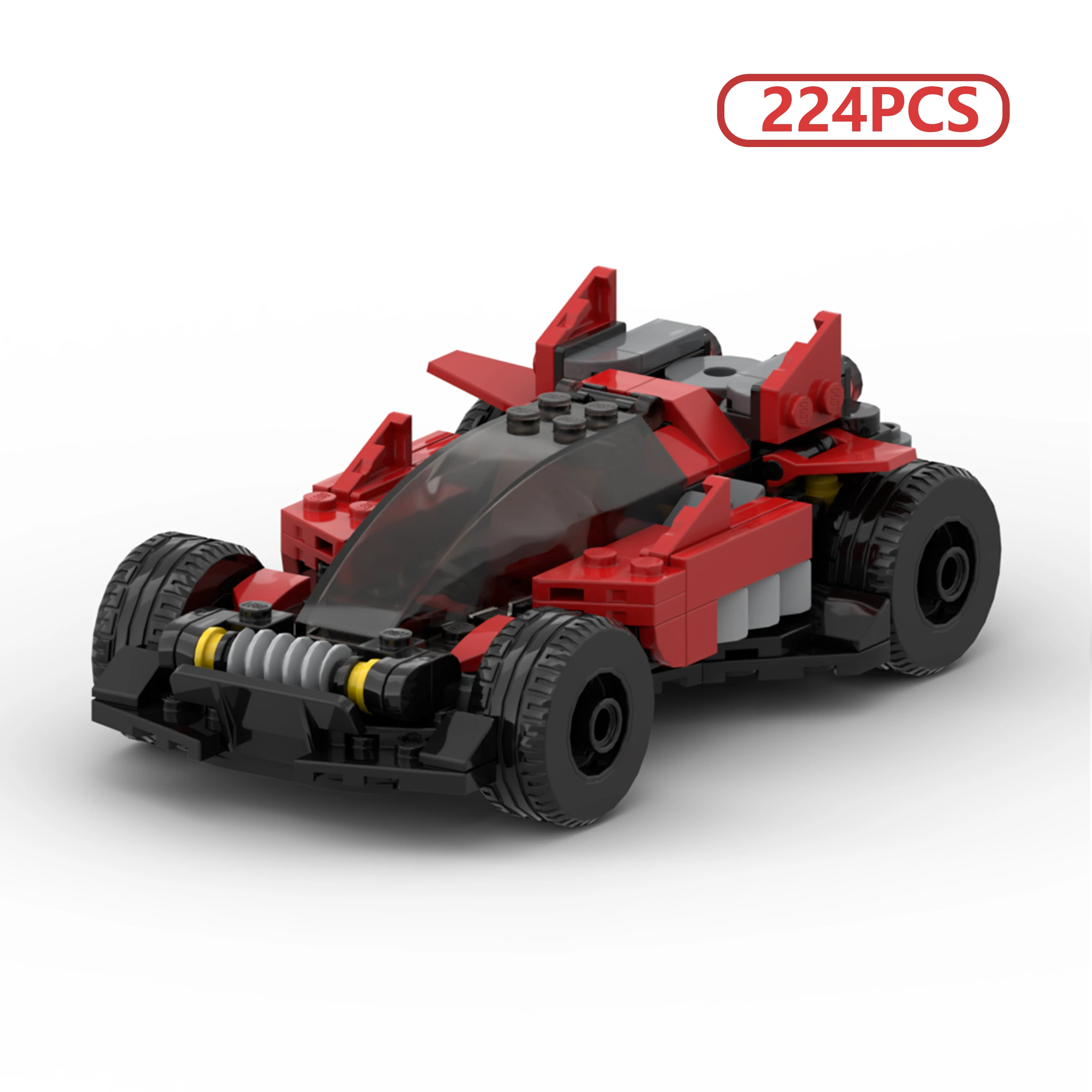 

MOC 4WD Racing Car Building Blocks 8-Stud Dancing Angel Series Creative Assembly Toy for Kids Boys