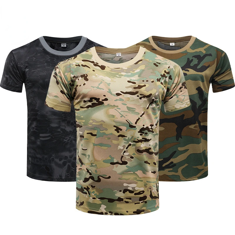 Summer Breathable Tactical Uniform Tshirt Quick Dry Shirt Militar Uniform Softair Training Hunting Underwear Militar Uniforms