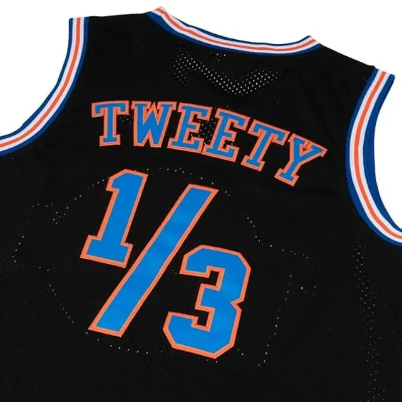 2026 New Halloween Cosplay Costume Movie Space Jam # 1/3 TWEETY Tune Squad Bunny Basketball Jersey Shirts for Party White/ AABA
