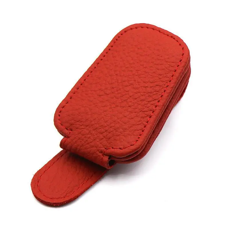 Sunglasses Holder Is Suitable for Car Sun shades Magnetic Leather Sunglasses Clip and Ticket Clip Car Sunshade Accessories