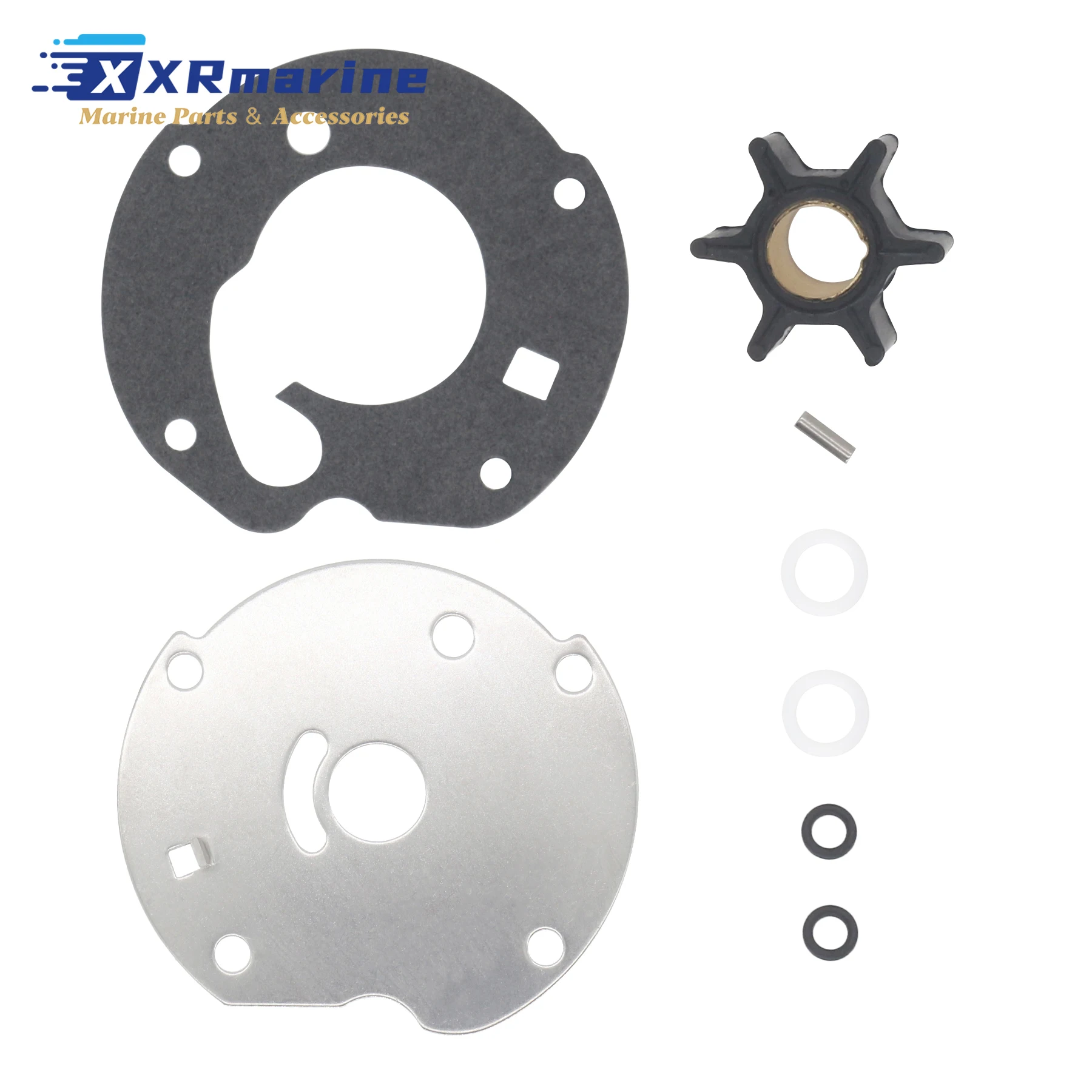 Compatible with Johnson Evinrude 2-Stroke 6HP 9HP Outboard Motors Water Pump Impeller Repair Kit Replaces 389623 0389623