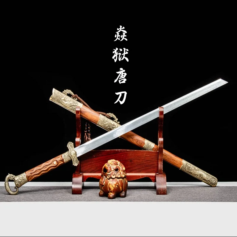 Longquan City Sword High Manganese Steel Integrated Tang Heng Sword Outdoor Self Defense Cold Weapon Collection Crafts