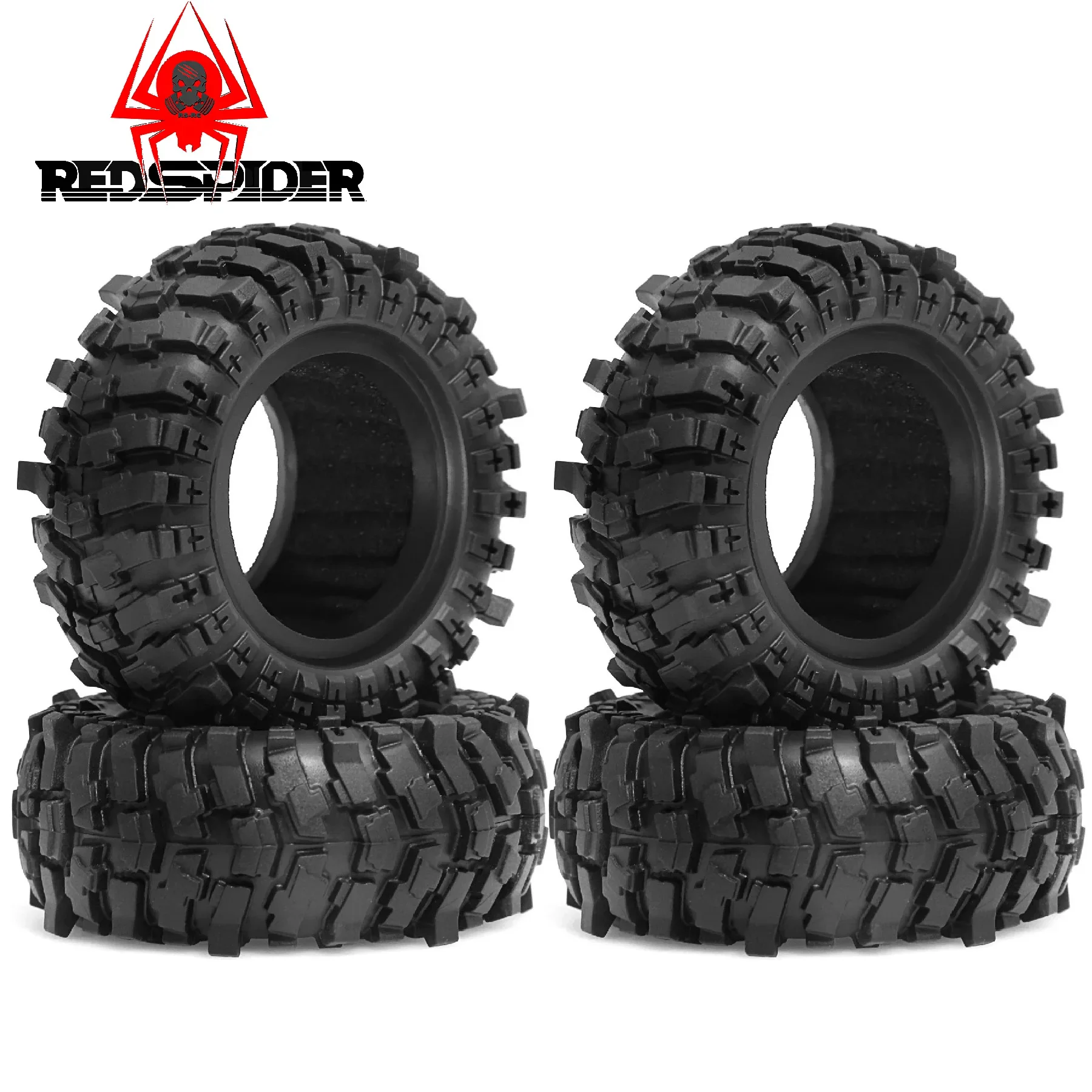 1.9 Inch High Grip Crawler Tires, 88mm OD Rubber Wheels for 1/12 MJX H12Y+ & 1/10 Axial SCX10, Upgrade Climbing Traction