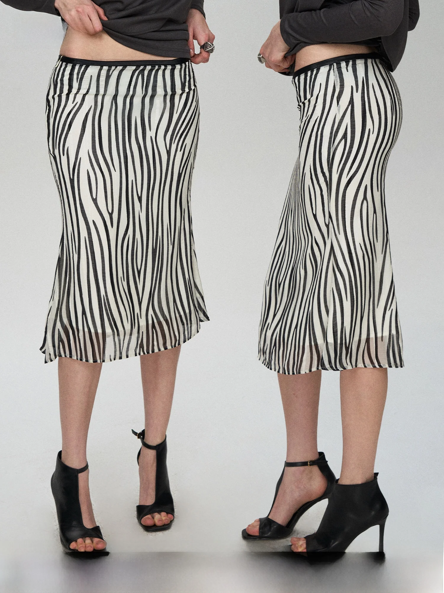 

Юбка-карандаш Ele Fi из атласа с кожаной отделкой на талии, утягивающая, из полиэфирного волокна, без эластана, деловая повседневная, со средней посадкой на талии