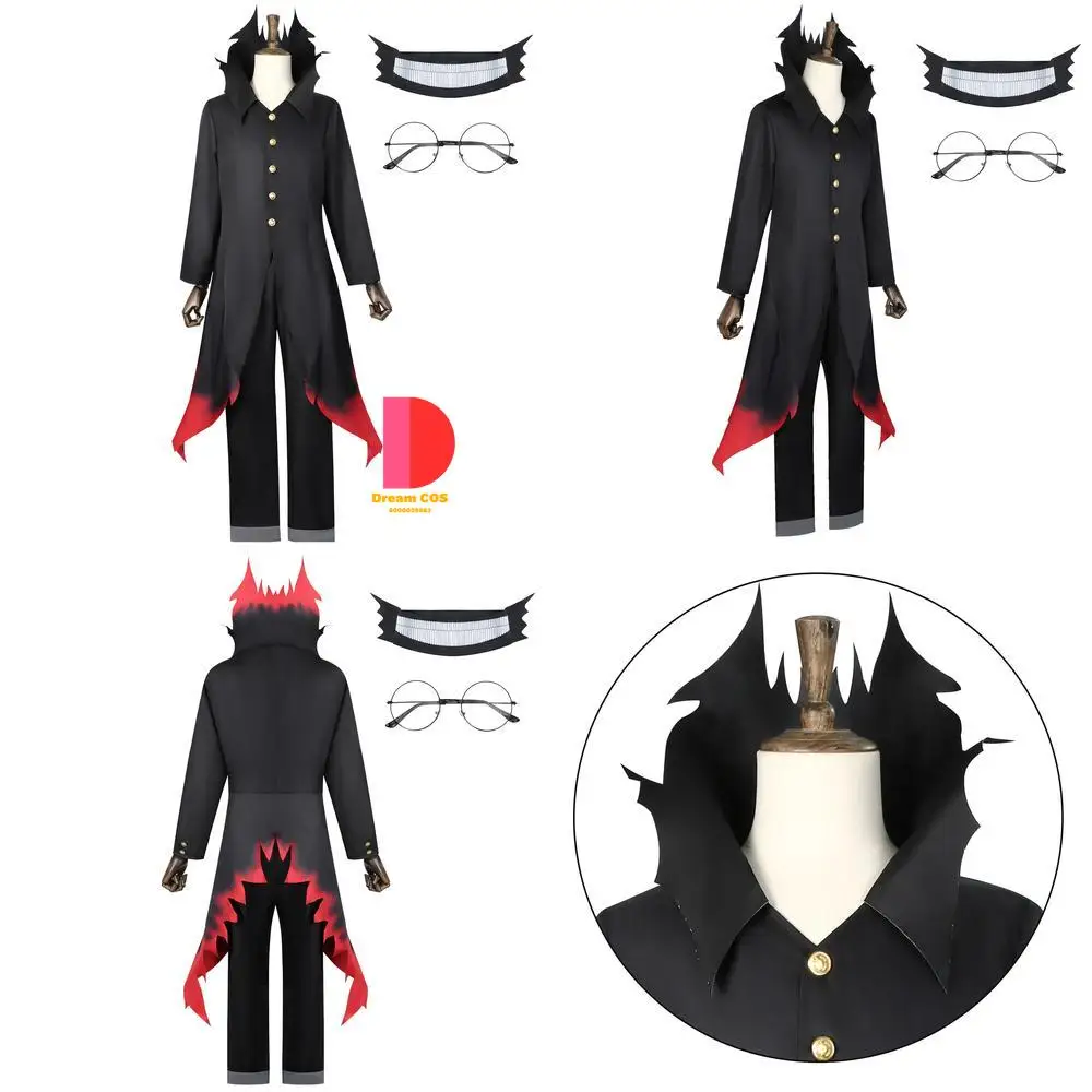 

Popular Dandadan Cosplay Costume Anime Takakura Ken Black Uniform Suit Classic Role Playing for Men Halloween Party Outfit