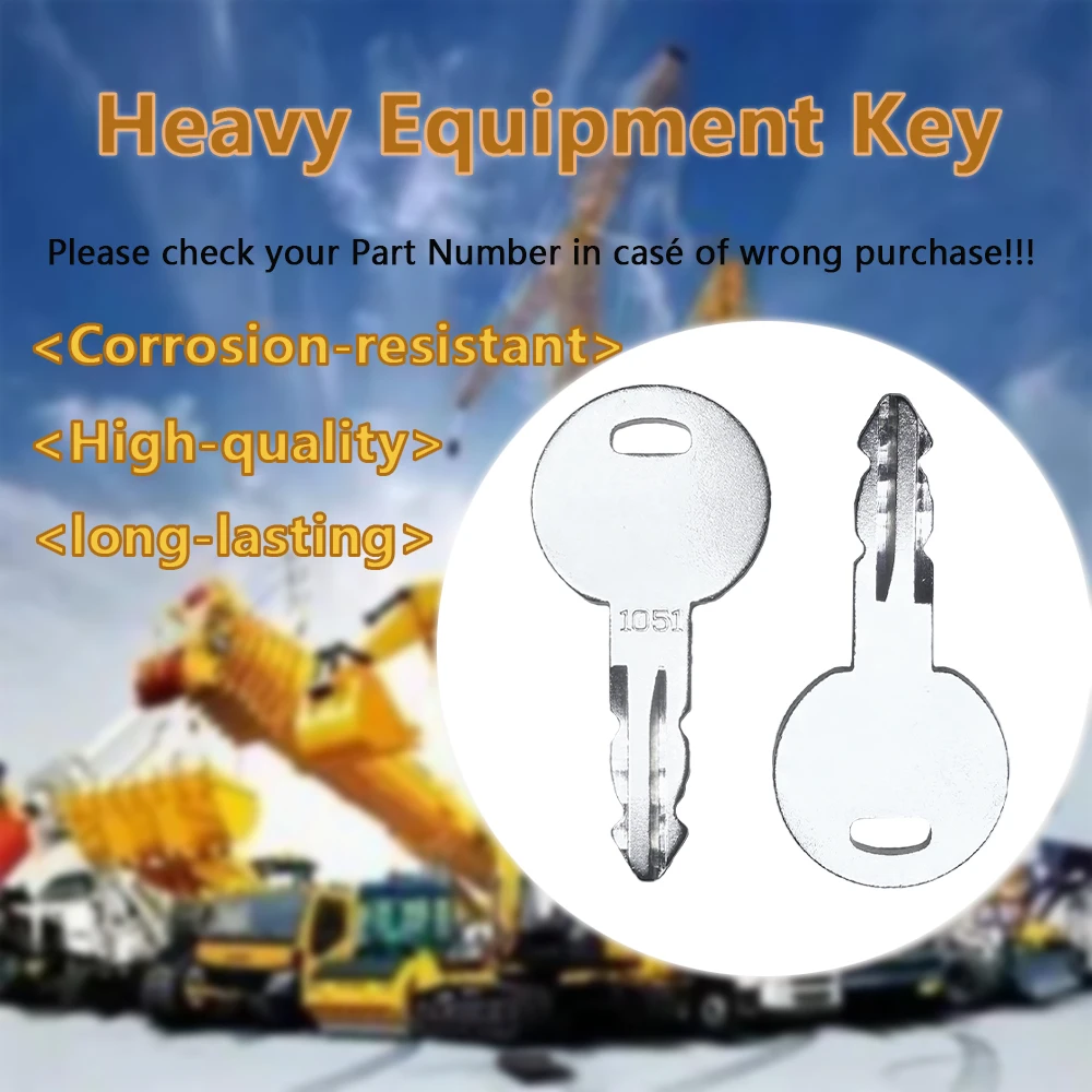1/5/10/30/50PCS 1051 Ignition Key Compatible With Thwaites Compatible With Lucas Compatible With Terex Dumper Truck Excavator
