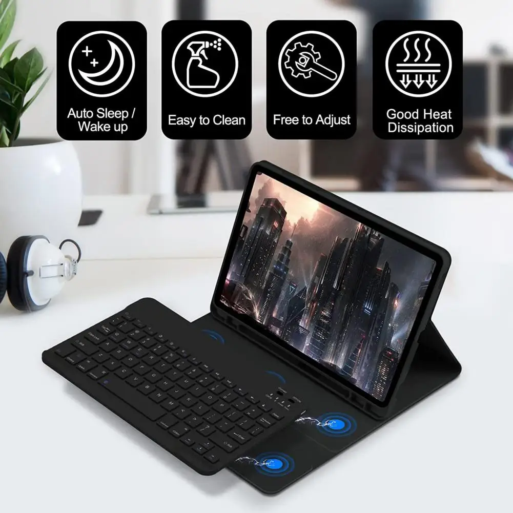 Teclado inalámbrico colorido para tableta, funda protectora compatible con Bluetooth para Samsung Tab S9