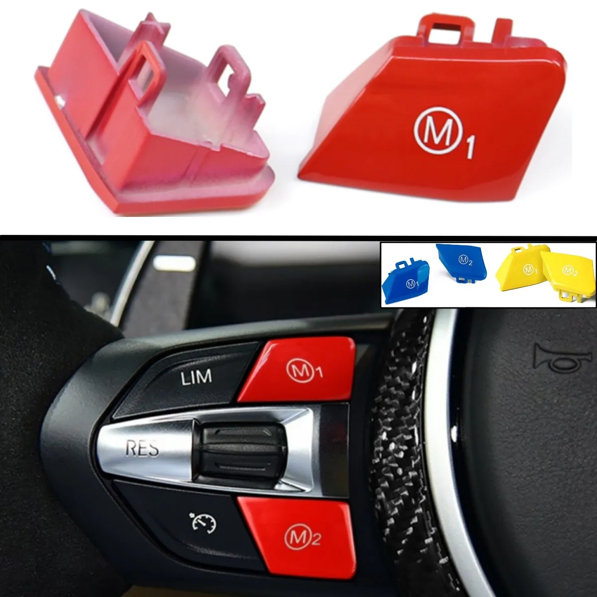 Steering Wheel M1 M2 Buttons START STOP Switch For BMW M3 M4 M5 M6 F80 F82 F83 3 Series F30 4 Series f32 F10 F06 X5 F15 X6 F16