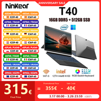 Ninkear T40 Laptop 2 in 1 TouchScreen Tablet Notebook Intel N100 14 Inch FHD 16GB DDR5+512GB SSD Wifi 6 RGB Backlit With Stylus