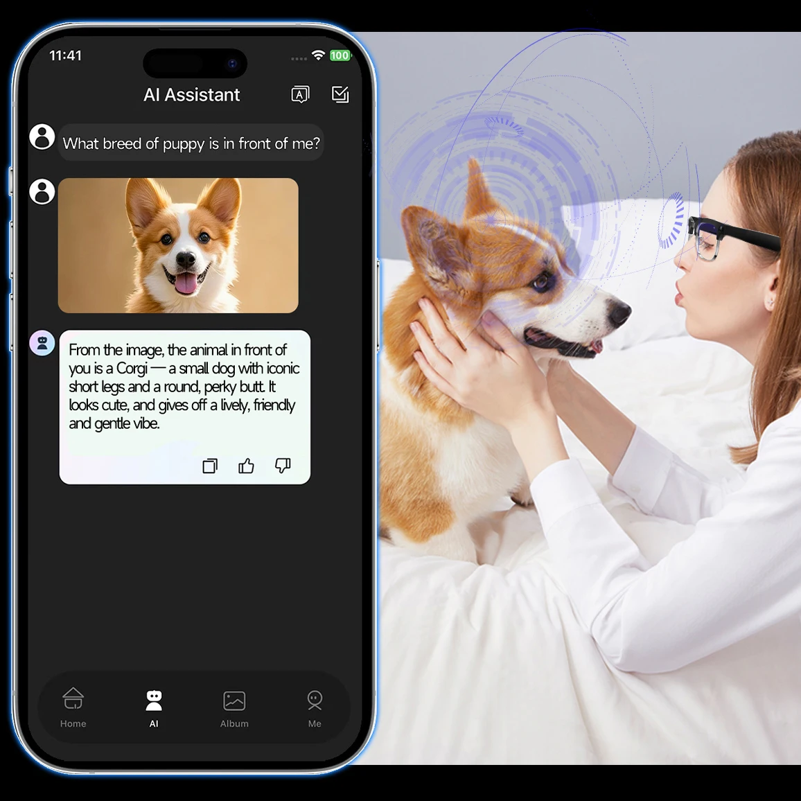 نظارات ذكية AI مع تسجيل فيديو 8 ميجابكسل 100+ لغة نظارات ترجمة للرجل بلوتوث دعوة الموسيقى تشغيل الرجال النساء 2025