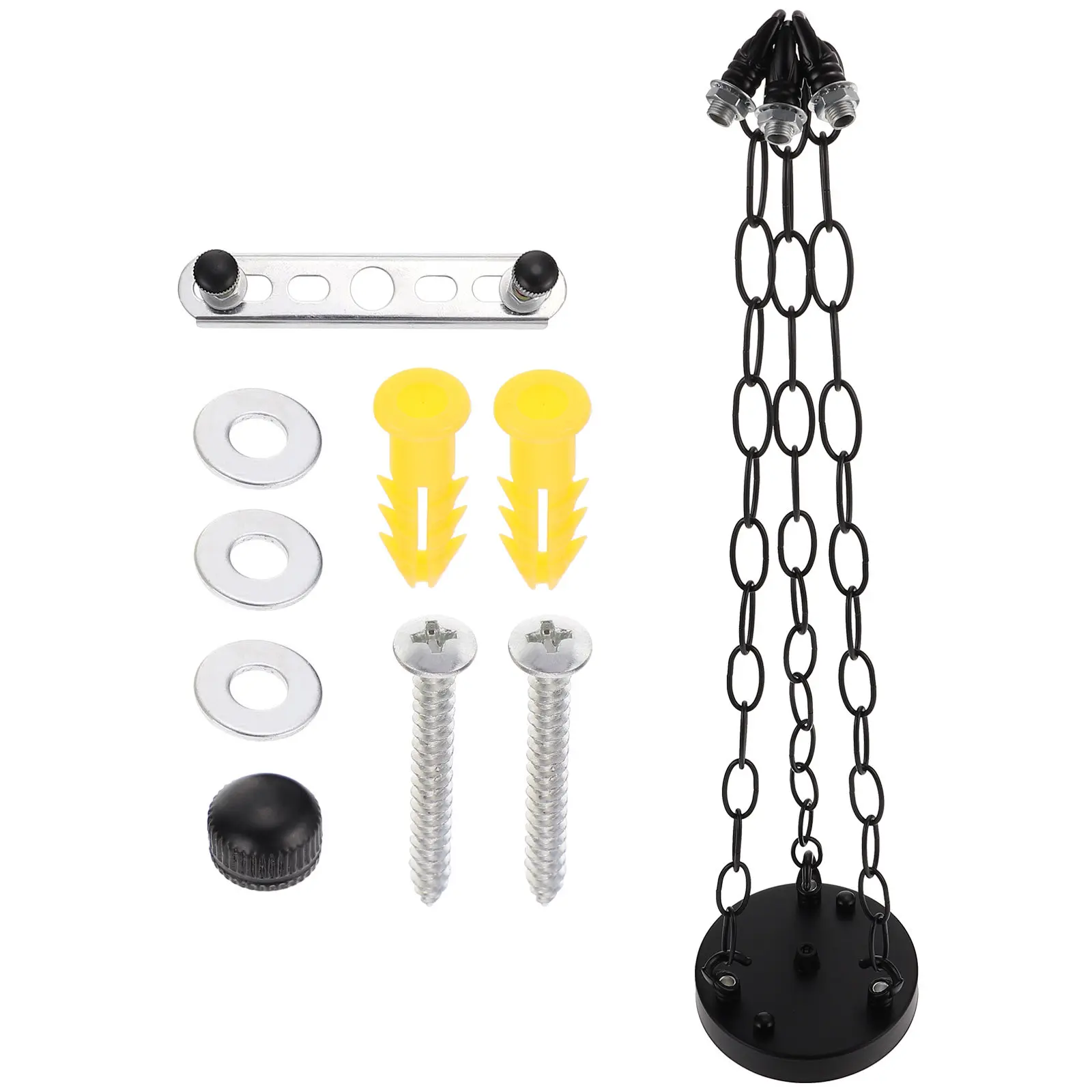 1Set Chandelier Canopy Vintage Iron Ceiling Plate with Sturdy Chain Heavy Duty Rust Resistant Ceiling Cover Plate for Home