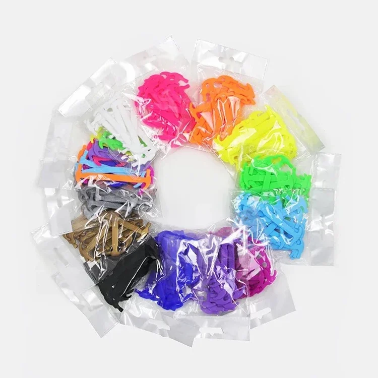 Silikon elastische Schnürsenkel ohne Krawatten Kinder Erwachsene Mode Hammer Typ Laufschuhe Gummiband Schuhe Schnürsenkel Lazy Shoestrings – Detail 7