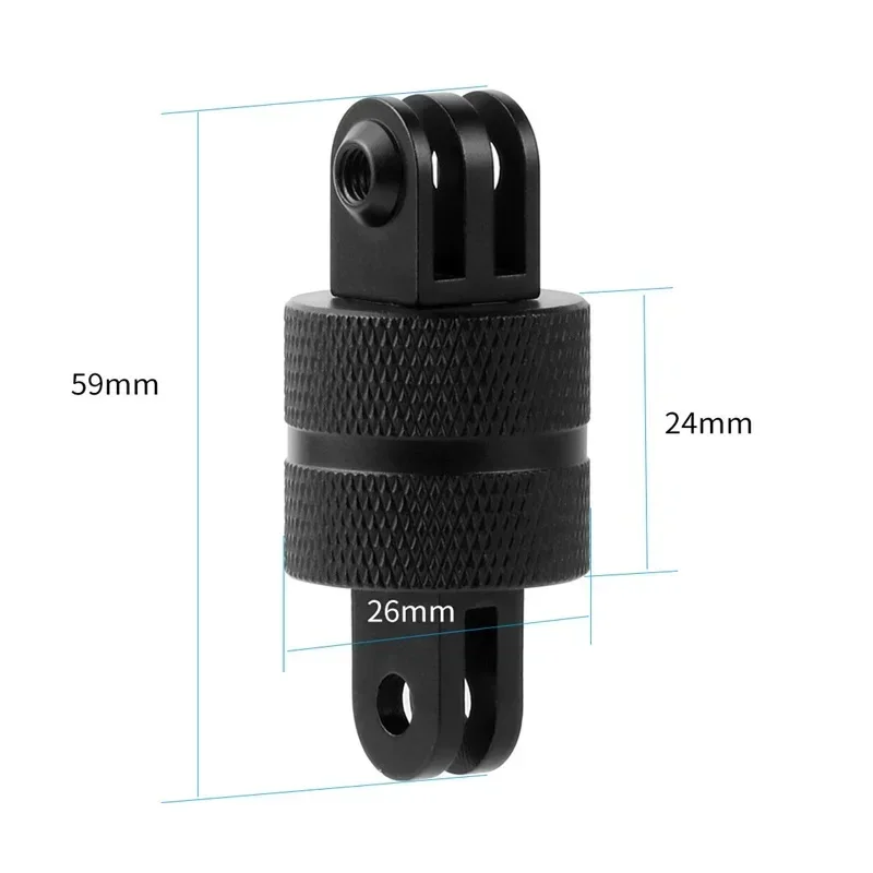 

360 Degree Swivel Rotating Aluminium Aolly Tripod Adapter Mount for GoPro Hero 6 5 7 Xiaomi Yi 4K Sjcam Eken Go Pro 6/11/10