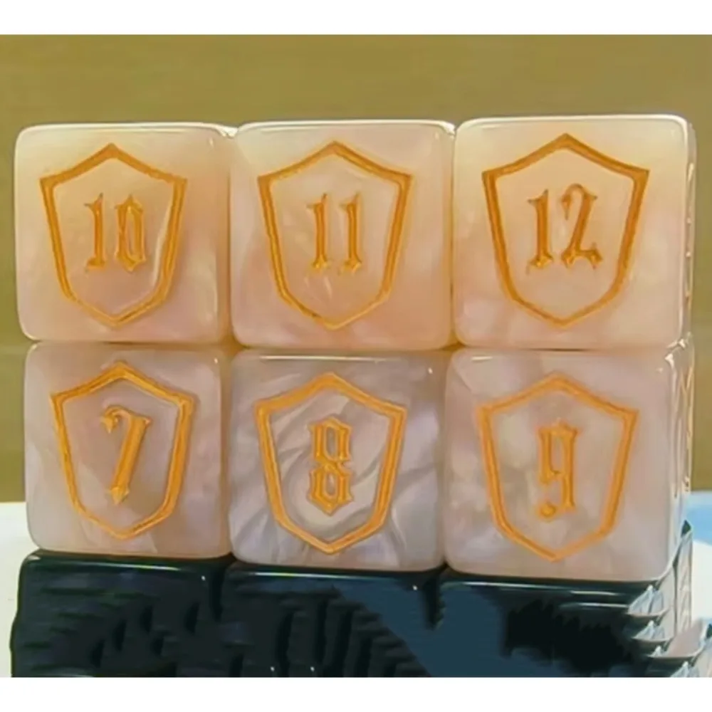 

20PCS Creative Acrylic MTG Dice Set 16mm White Black Sharp Corner Dice D6 Polyhedral Dice For Table Games For D&d DND