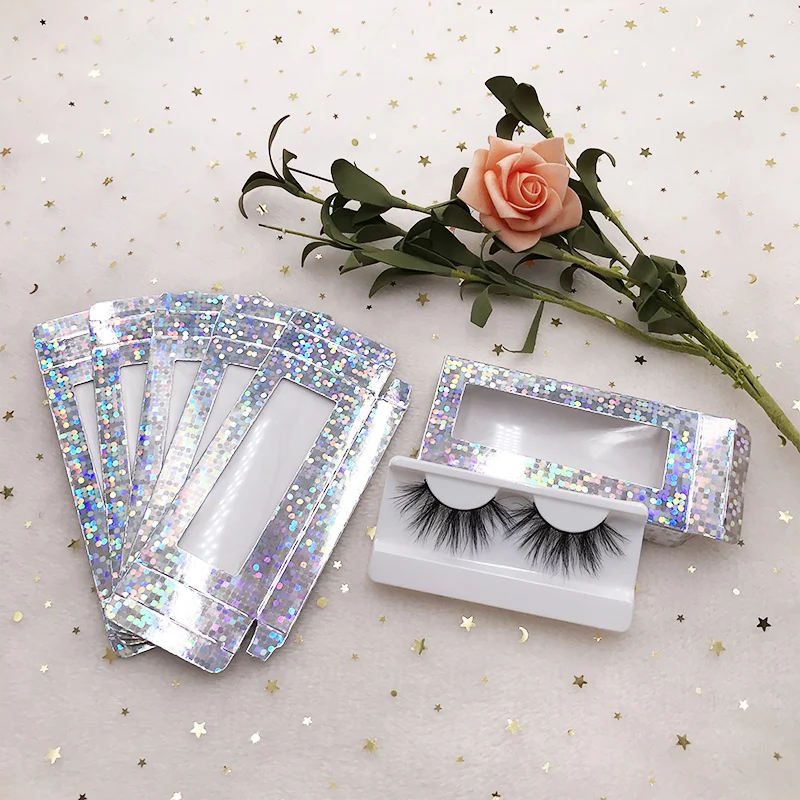 50 unids/lote caja de embalaje de pestañas vacía caja de pestañas de papel suave logotipo de etiqueta privada personalizado sin bandeja