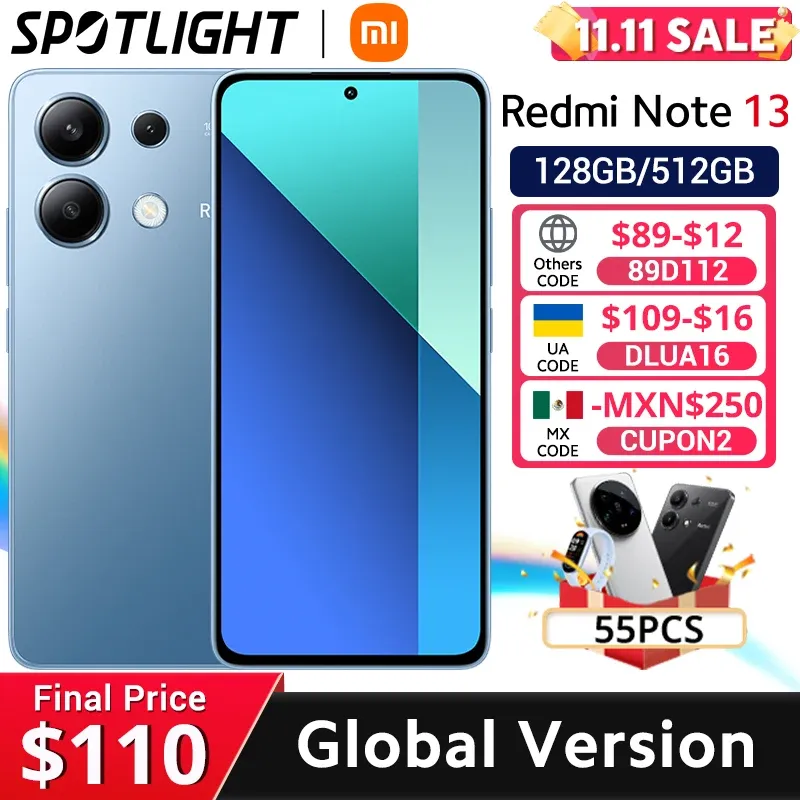  Global Version Xiaomi Redmi Note 13 Smartphone Snapdragon® 685 108MP camera  33W charging 120Hz AMOLED display