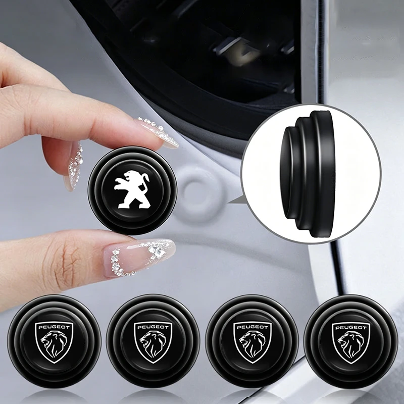 Car Door Trunk Shock Absorbing Anti-Noise Sticker For Peugeot 206 408 307 208 407 508 3008 406 205 107 106 301 108 807 308 607