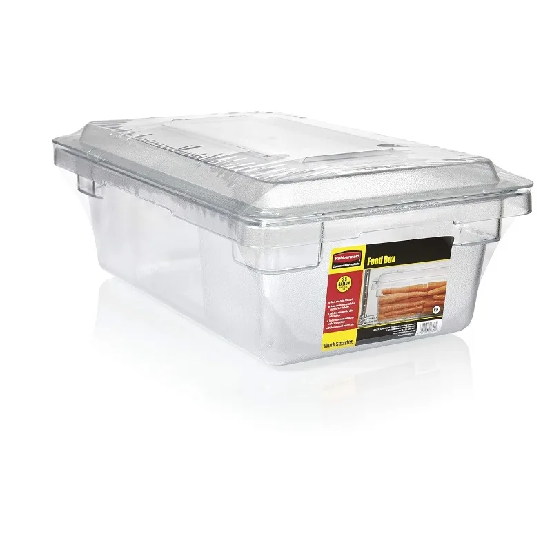 1815321 Food/Tote Box Storage Container with Lid, Plastic, Clear (Container and Lid)