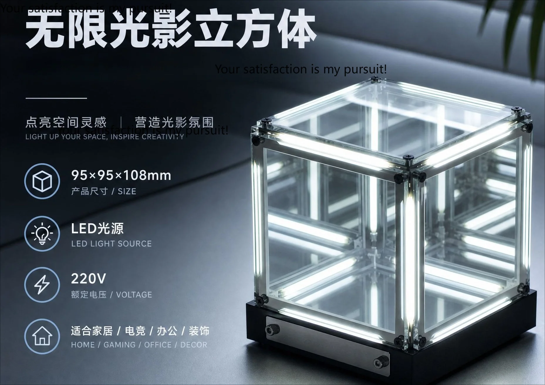 4D Abyss Gaming Ambient Light Tech Sense Desktop Ornament Creative Gift Night Light