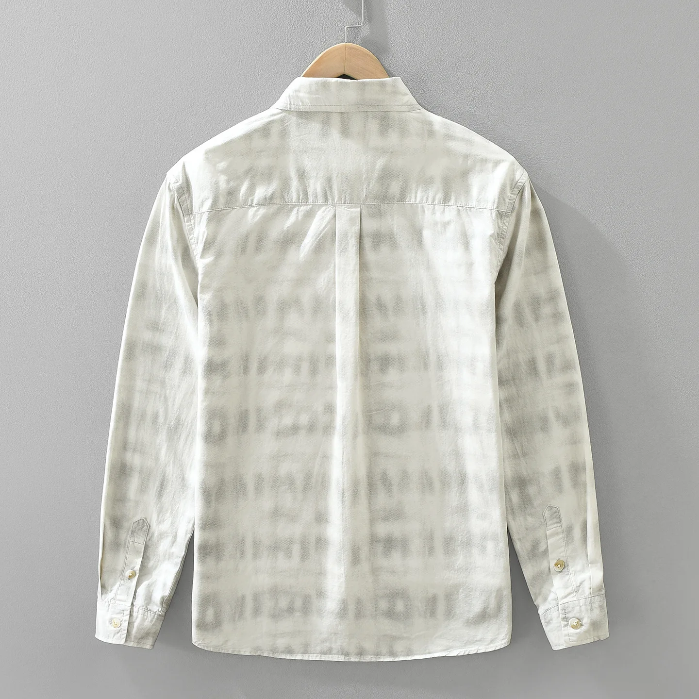 Men's Japanese Style Trendy Printed Shirt 100% Cotton Long Sleeve Loose Oversized Daily Casual Comfort Layering Classic Tops