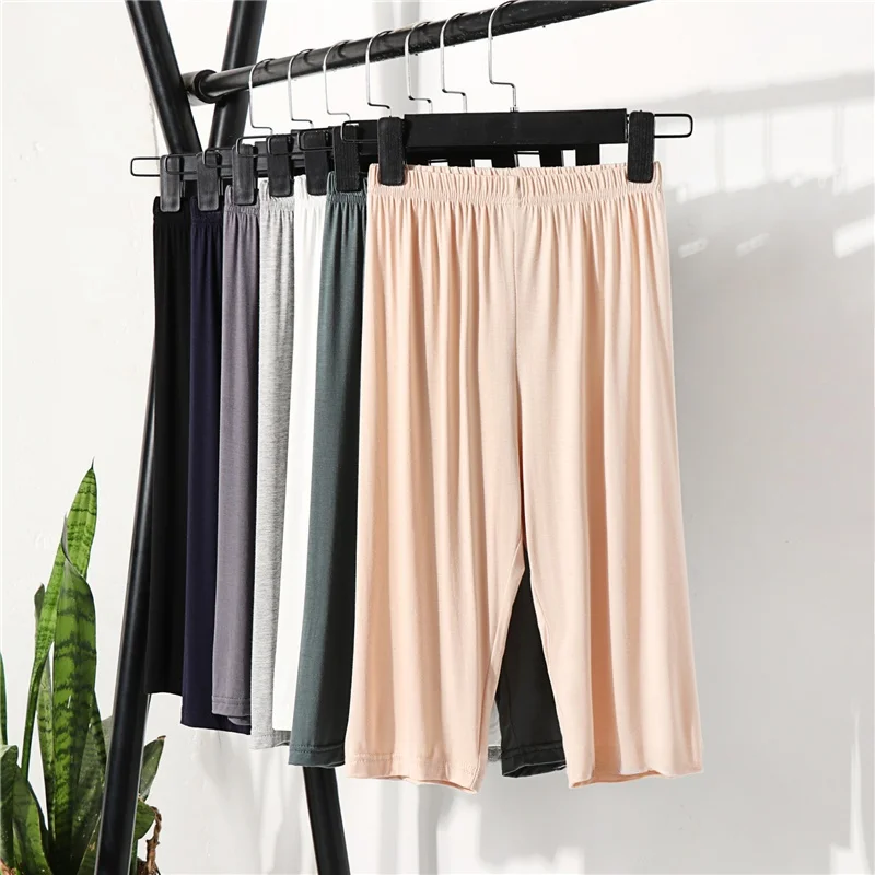 Modal Safety Pants Women's Summer Tight Fit Five-Seven Inch Bottoms Underwear Outerwear Shorts plus Size Base Layer Trousers