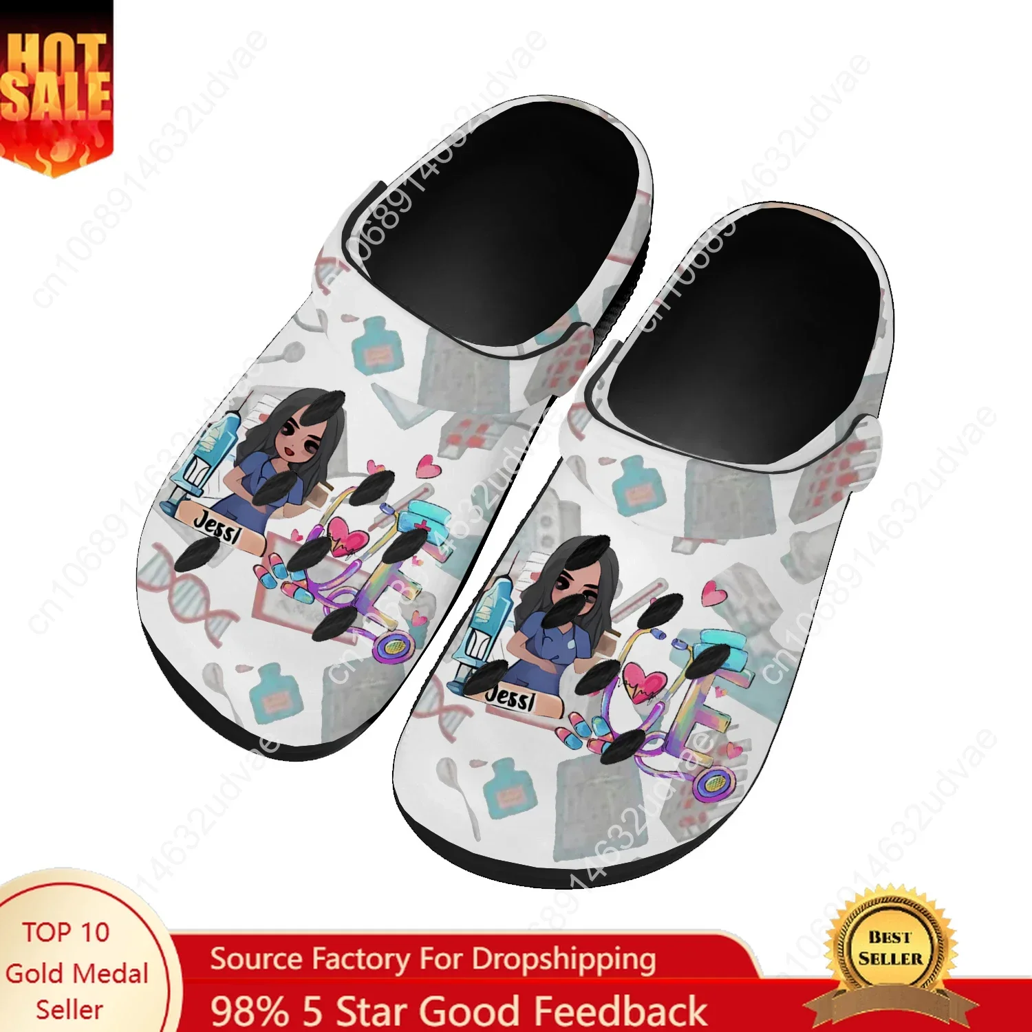 

Nurse Water Shoes Mens Womens Comfortable Fashion Home Garden Clogs Customizd Sandals Beach Breathable Hole Slippers