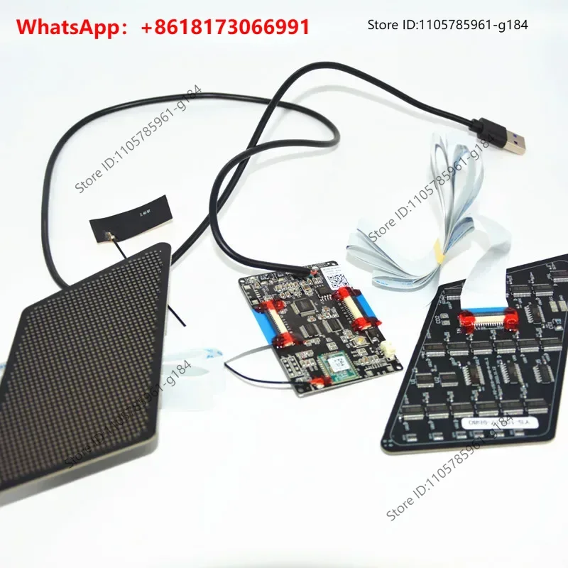 Car intelligent LED eye light screen mobile app controls devil's eye car motorcycle headlight assembly modification