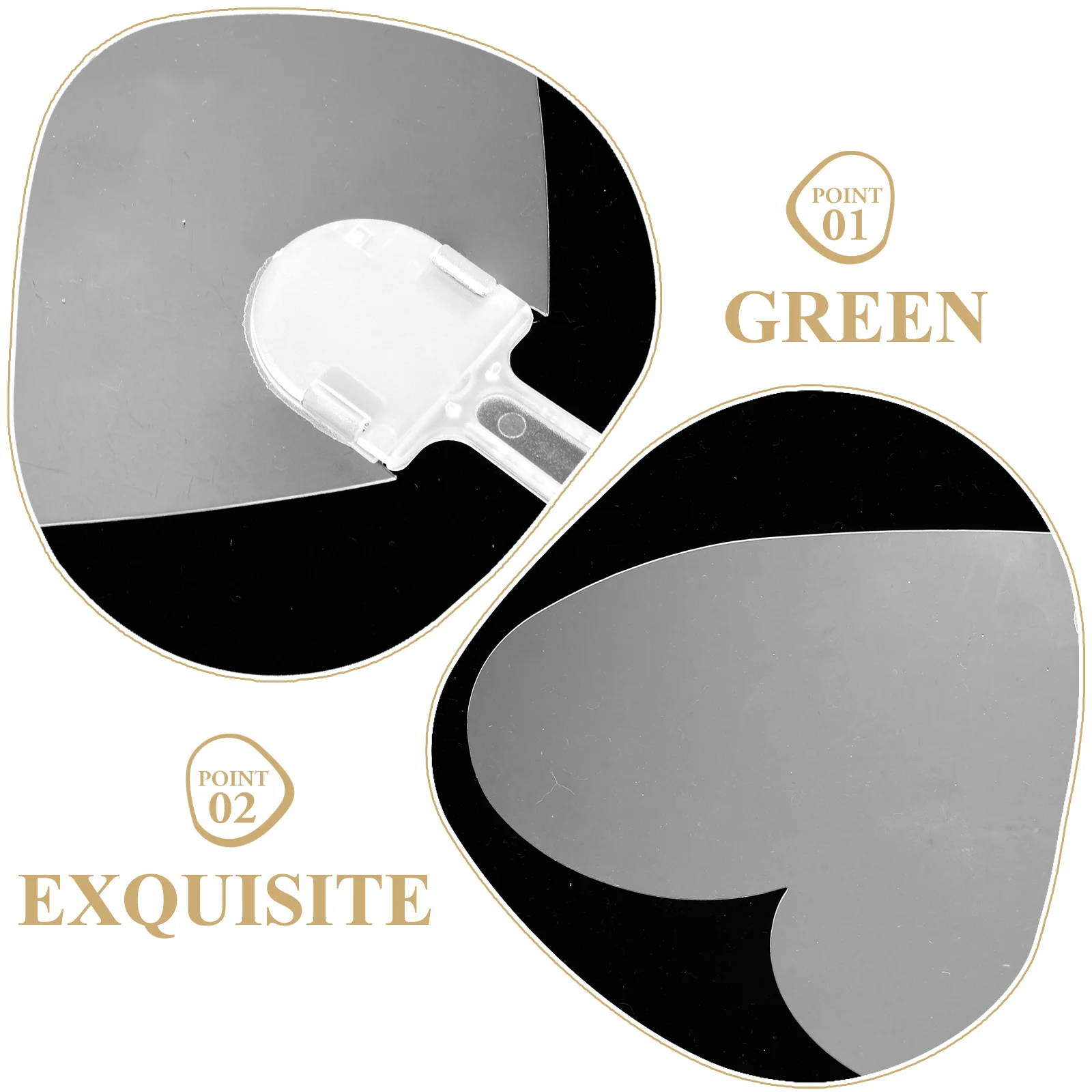 

8 Pcs Blank Round Fan Painting DIY Fans Hand Handheld Transparent Miss