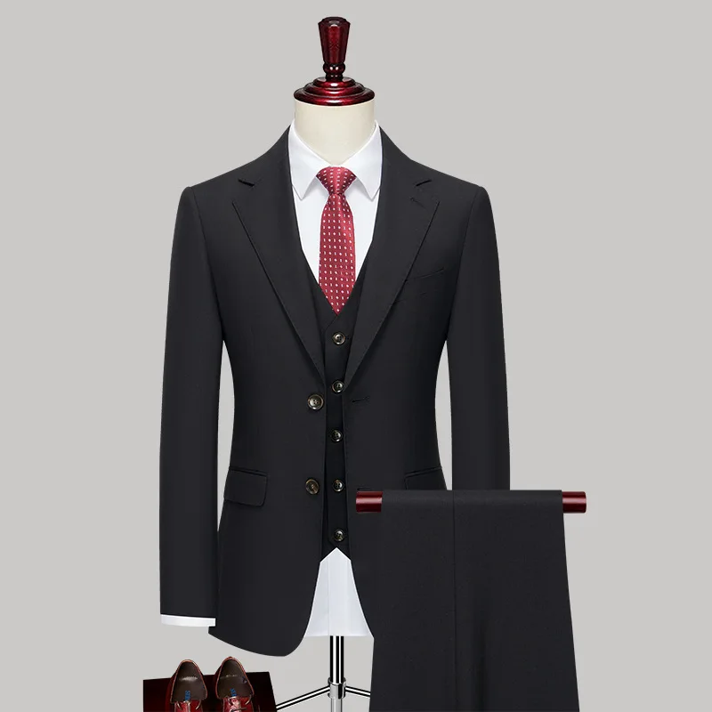 (4) Customized 2024 Male Groom Dress Casual Business Suit