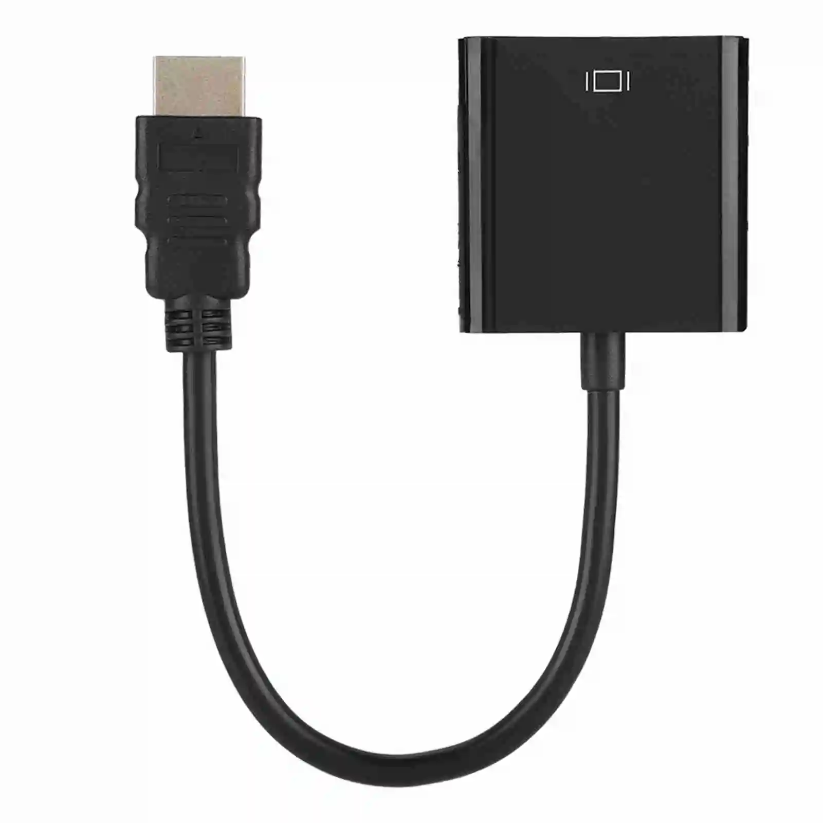 Universal High Definition 720p/1080p HDMI Male to VGA Female Video Converter Adapter Cable Plug and Play Stable Transmission Use