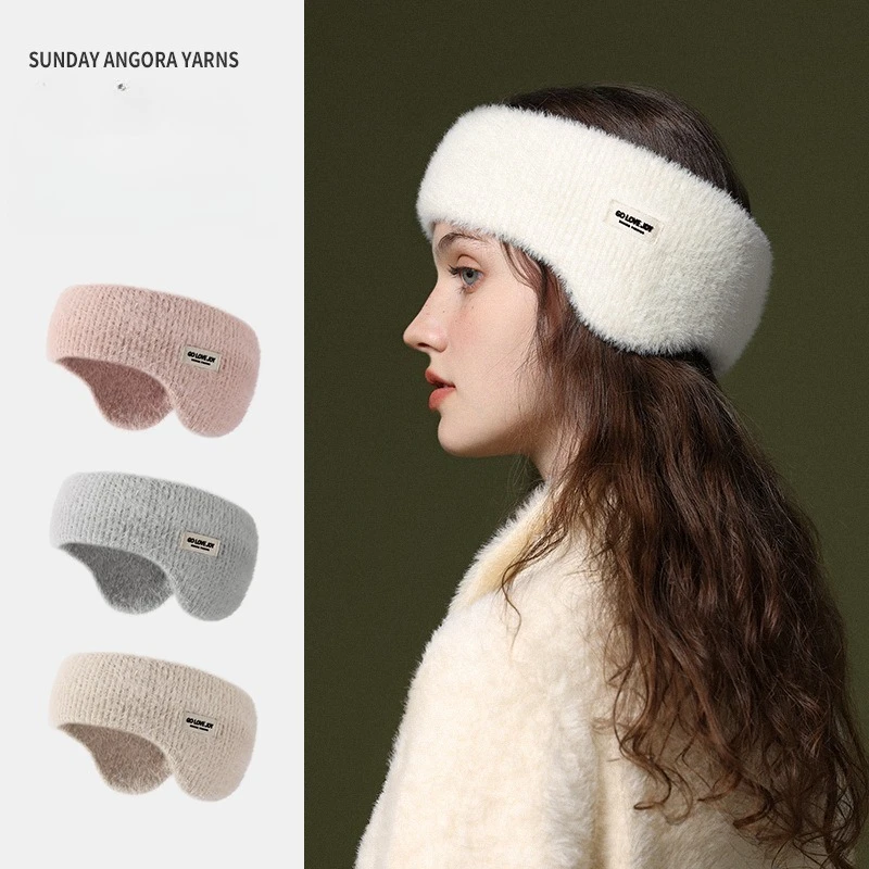 Winter New Knitted Ear Muffs for Women Warm Fleece Lined Earmuff Headband Windproof Cold Weather Ear Warmer Versatile Ear Cover