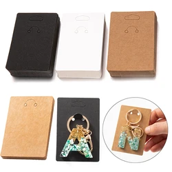 50pcs Keychain Display Cards Stand Cardboard Keyring Jewelry Holder Decoration Gifts Storage Packaging Small Businesses Supplies