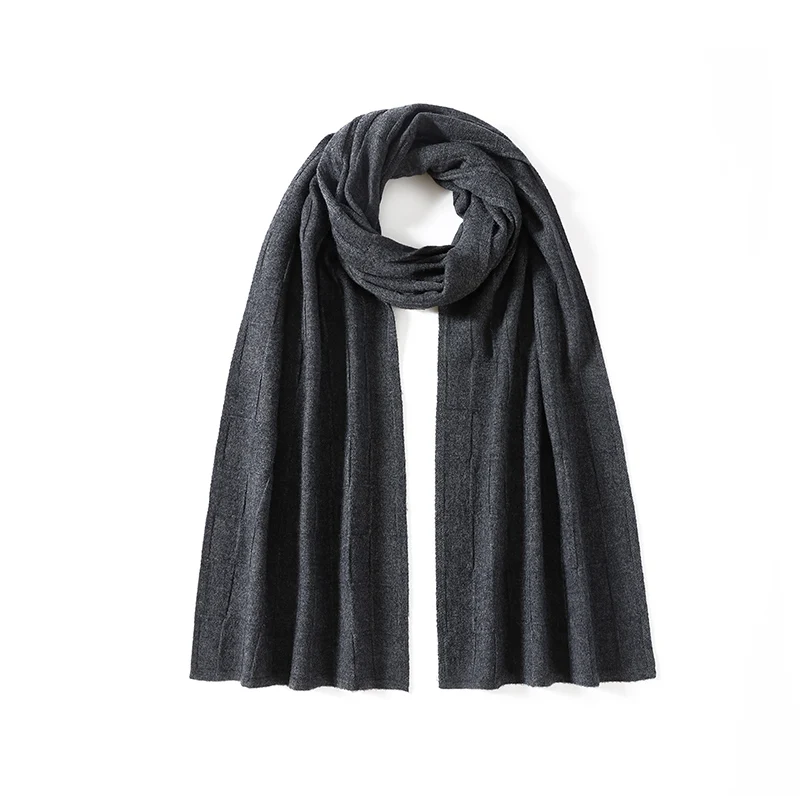 Top Quality 100% Sheep Wool Long Scarf Autumn & Winter Knit Scarves Long Warm Pure Wool Scarf