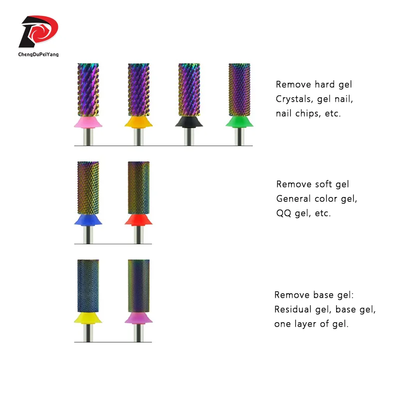 Piccole punte a barilotto strumento di rivestimento arcobaleno accessorio per unghie rimuovi punte per unghie in Gel