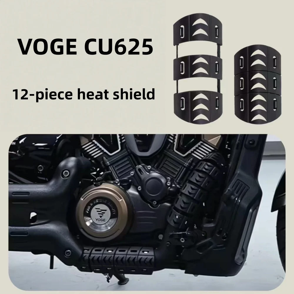 

Exhaust pipe heat shield modification for QJMOTO SRV600 /300 /350 VOGE CU625 snake-bone high-temperature resistant motorcycle.