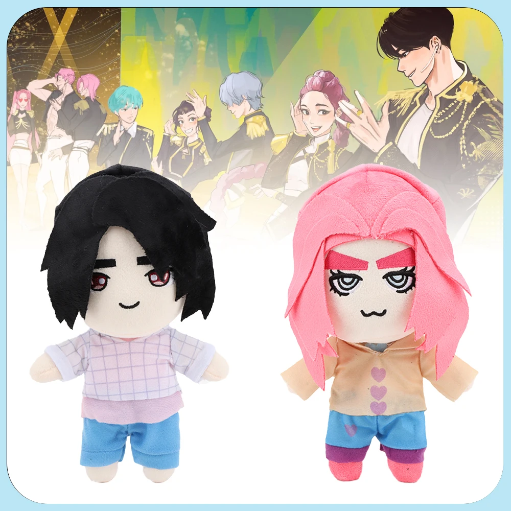 25cm 애니메이션 K팝 데몬 헌터즈 사자보이즈 봉제인형 진우 애비 인형 할로윈 파티 선물 몬스터 헌팅 걸그룹 팬들을 위한 선물