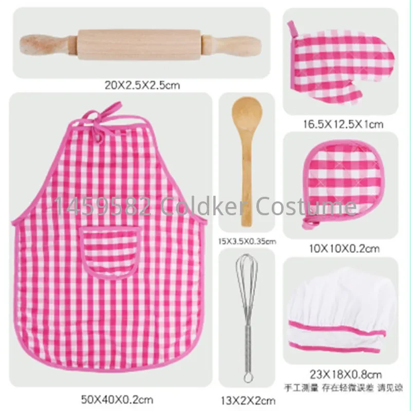 Kitchen Toy Play House For Girls Kids Simulation Kitchen Toy Utensils Supplies Set Baking Tools Cake Apron Chef Clothes Gift - view 5
