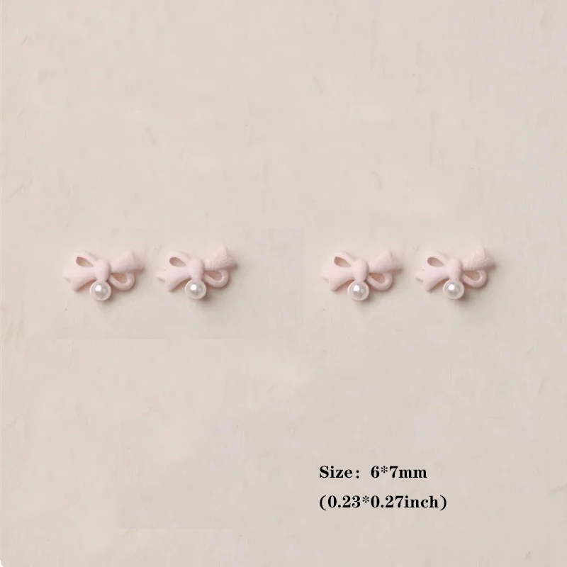 10개입 리본 네일 참 메탈 진주 리본 장식 DIY 부품 리본 골드 실버 네일 부품 라인스톤 쥬얼리 매니큐어