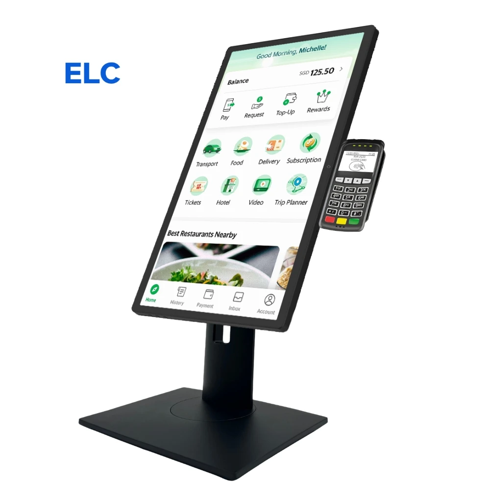 Desktop Pos Software For Retail System Kiosk Tablet 32 Inch Touch Screen Restaurant Ordering System Android13 Tablet Touch Kiosk