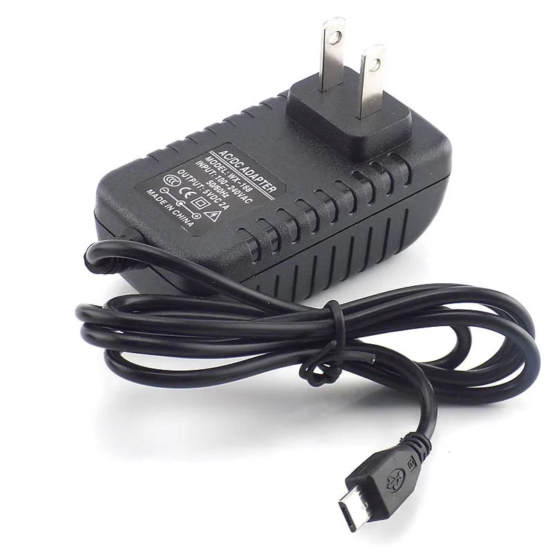 Micro USB Camera Voeding Adapter AC naar DC 5V 2A 2000mA Converter Uitgang voor CCTV Iuput 100-240V US/EU Plug L19