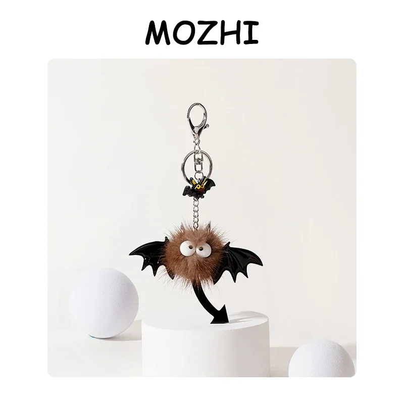 Kawaii petit diable queue sac pendentif en peluche poupée poilu elfe en peluche pendentif voiture porte-clés sac à dos décoration ornement pendentif cadeaux
