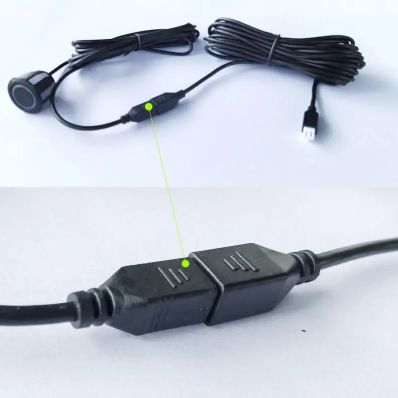 2 Pin Vehicle Reversing Parking Sensor Extension Cable Waterproof 2M 4.5M Durable Wire for Car Backup Assist DIY Retrofit